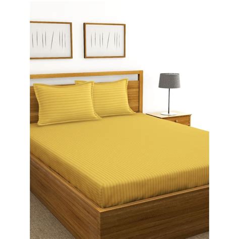 Buy BIANCA Super Soft Cotton Satin Stripe Xl King Double Bedsheet with ...