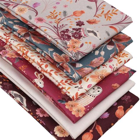 6 Fat Quarters - "Badger Wood" - Overdale Fabrics