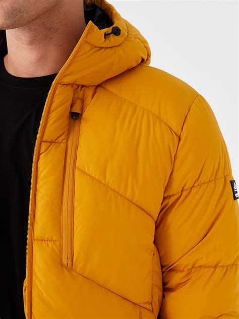Sarı Slim Fit Kapüşonlu Erkek Şişme Mont - W36218Z8-V2F | LCW