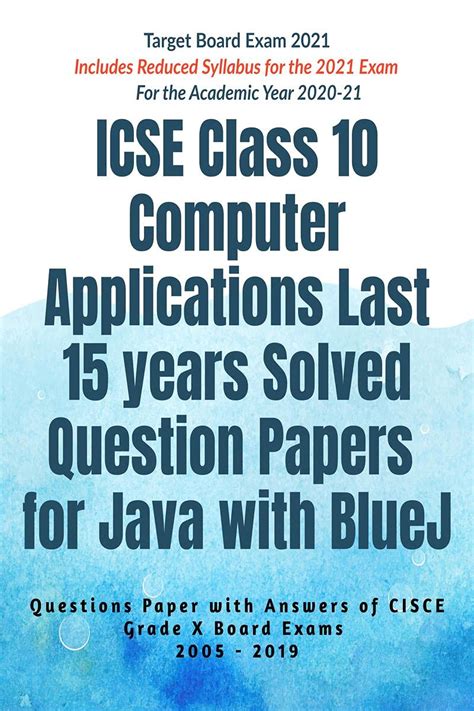 ICSE Class 10 Computer Applications Last 15 years Solved Question ...