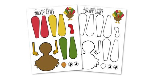 Printable Turkey Template Cut Outs