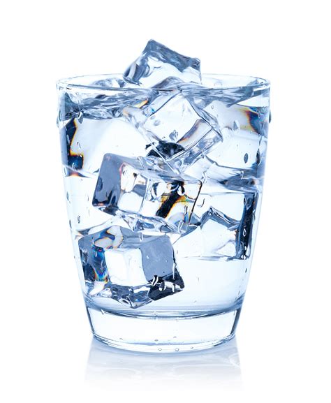 Premium Photo | Glass of water with ice cubes isolated on white