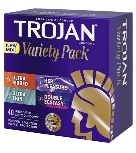 BRAND NEW Trojan Variety Pack Male Condom 40 Count EXPIRE YEAR 2025 ...