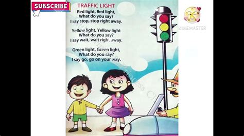 Traffic Lights 🚦 | Red Light Red Light what do you say English Nursery ...