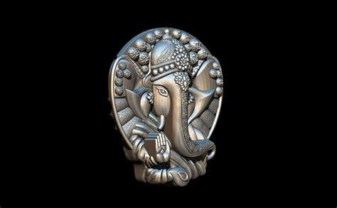 Ganesh Ji 3D Model Pendant STL File