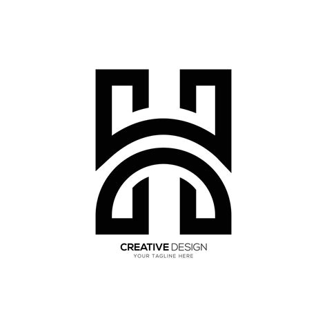 Creative letter H line art elegant unique shape modern monogram logo 31708301 Vector Art at Vecteezy