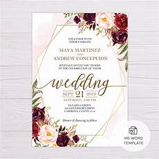 Photo Frame Wedding Invitations by Marsala Flowers With Gold Frame Wedding Invitation Photo Frame Wedding Invitations