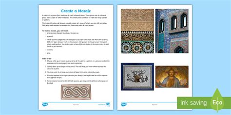 Mosaic Art Activity | Create a Mosaic for Children - Twinkl