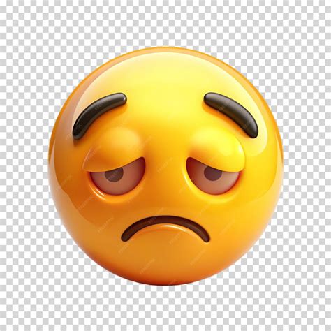 Premium PSD | Tired Emoji Isolated On Transparent Background
