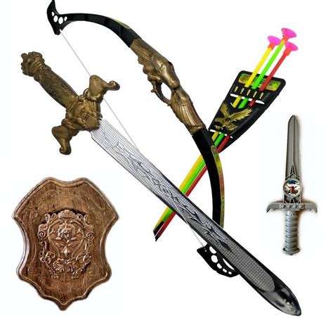 Buy Bahubali Style Warrior Set - Archery Set, King's Sword, Shield and ...