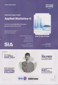 Applied Statistics-II (Statistics Paper-VII (A)) B.Sc III-Year VI-Sem ...