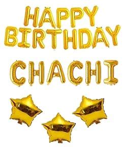 AR GIFTZADDA " Happy Birthday CHACHI" Letter Alphabet Foil Balloon ...