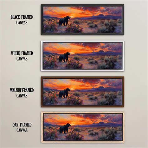 Panoramic Wall Art, Black Bear, State Animal Art, Louisiana, Alabama ...