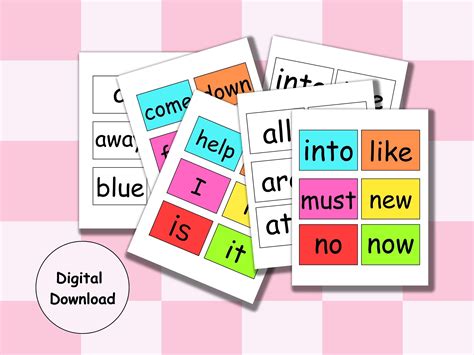 First Grade Sight Words Flashcard - 41 Printable Flashcards - Dolch ...