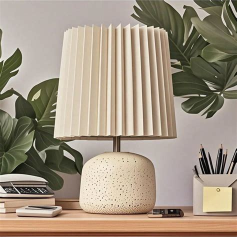 Mini Table Lamp With Pleated Shade – Soft Ambient Light For Bedroom ...