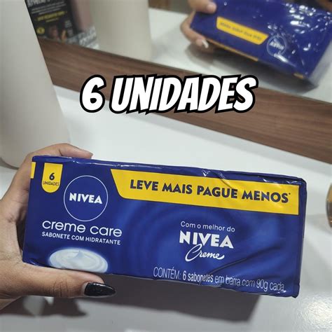 NIVEA Sabonete Em Barra Creme Care Promo 6 Un. 90g - Aqui Tem Pechincha