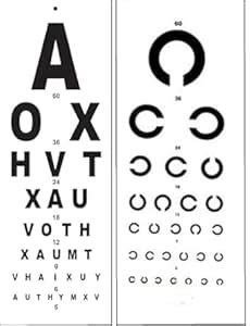 Buy ZELOX Snellen Eye Chart for Vision Testing – 20 Foot Distance or 6 ...