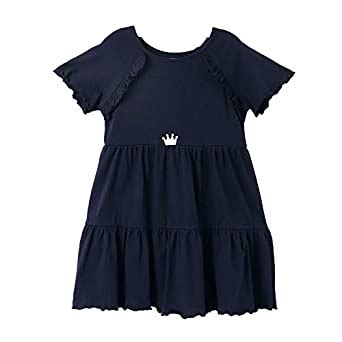 Hopscotch Tiara Girls Poly Cotton Solid Half Sleeves Dress with Sling ...