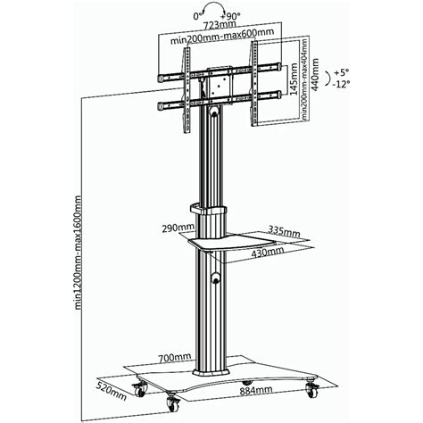 Contemporary Height Adjustable Tv Stand