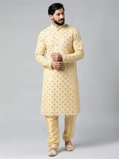 Festive mirror kurta sets for men | Shop Now | The Ethnic Co
