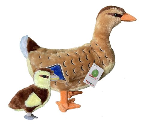 Buy Adore 13" Standing Mallory The Mallard Duck with Duckling Stuffed ...