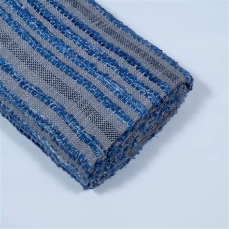 Blue with Grey Colour Cotton Acrylic Jacquard Fabric - Premium ...