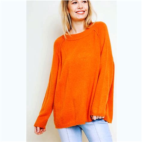 COMING SOON: "Ginger Snap" knitted pullover sweater in burnt orange ...
