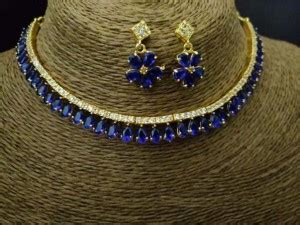 Be Jewellery Brass Blue Jewellery Set Price in India - Buy Be Jewellery ...