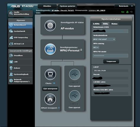 Asus RT-AC68U router als access point achter Fritzbox XS4All ...
