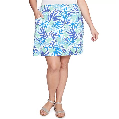 Hearts of Palm Plus Size It Had To Be Blue Tropical Print Skort