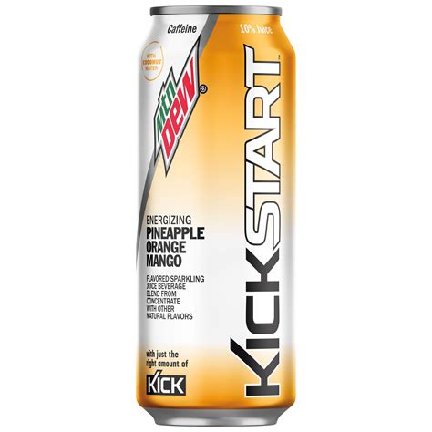 Mountain Dew Kickstart Energy Drink, Pineapple Orange Mango, 16 fl oz ...