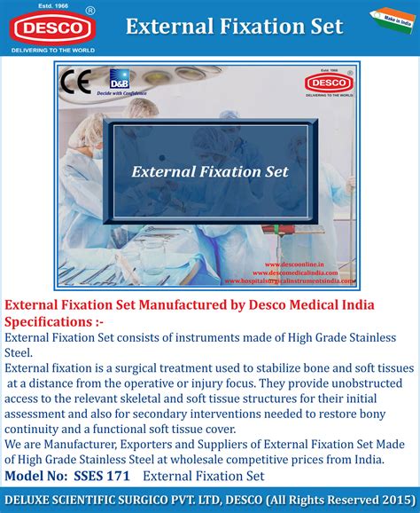 External Fixation Sets - Manufacturers, Exporters & Suppliers India