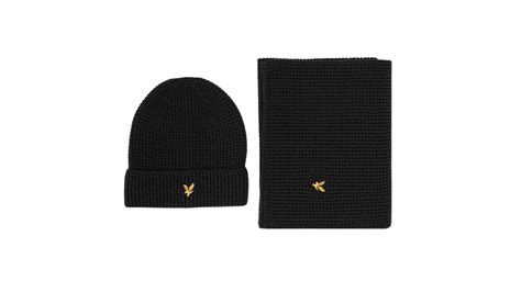 Lyle & Scott Geborstelde Sjaal & Muts Set | GF2300A Aanbieding - iBOOD