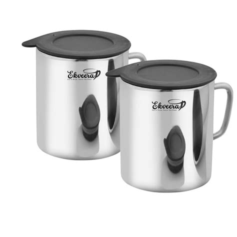 Buy Ekveera Sober Stainless Steel Mug Double Wall Tea/Coffee Mug with ...