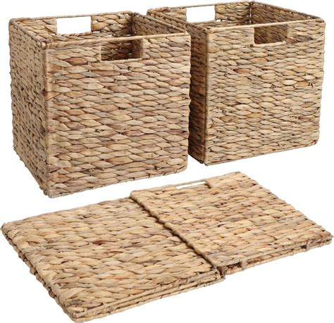 Amazon.com: JJSQ Wicker Woven Basket with Jute Rope Handle Garden ...