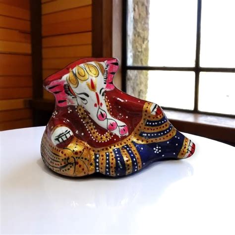 Metal Lord Ganesha Ji Idol Puja Gift Showpiece - Oxyroots Handicraft
