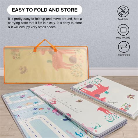 Baybee Sea Theme Baby Double Sided Play Mat Foldable Crawling Mat Size ...
