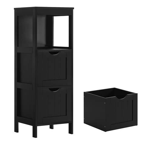 Reettic Narrow Bathroom Storage Cabinet with 3 Removable Drawers, DIY ...