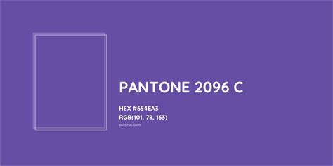 PANTONE 2096 C Complementary or Opposite Color Name and Code (#654EA3 ...