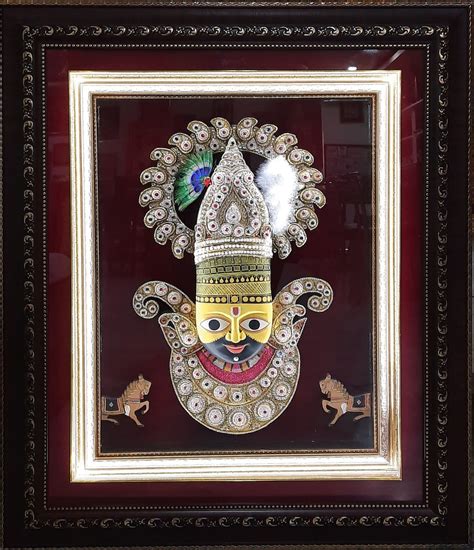 Buy Khatu Shyam Ji 3D Embossed Handmade Painting With Frame ...