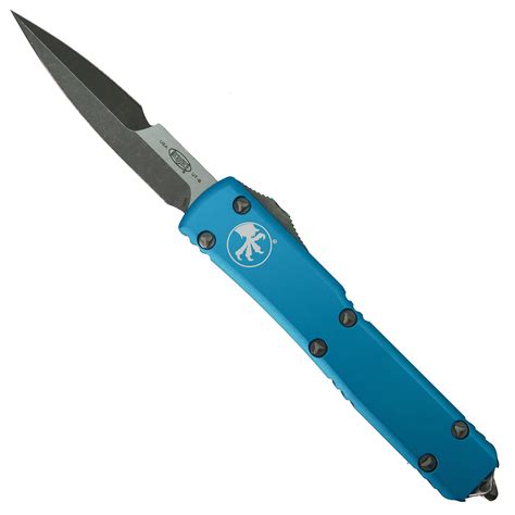Microtech Ultratech Turquoise OTF Auto Knife, Apocalyptic Stonewash ...