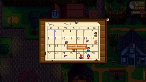 Stardew Calendar - Printable