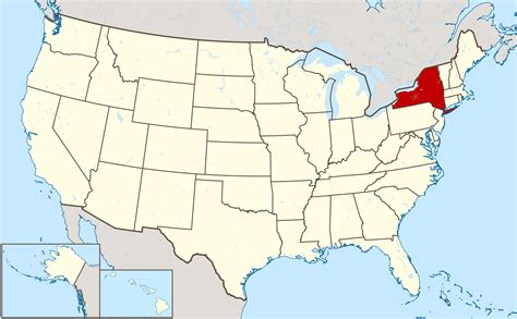 Large location map of New York state | New York state | USA | Maps of the USA | Maps collection ...