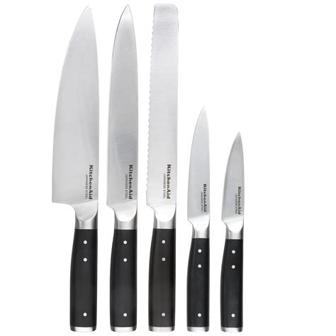 KitchenAid Classic 6-Piece Knife Set with Block, Sharp High-Carbon Jap – CookServeEnjoy