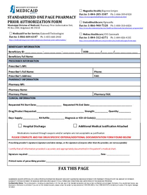 Fillable Online medicaid ms PO Box 2480, Ridgeland, MS 39158 Fax Email ...