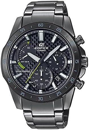 Casio Edifice Solar Chronograph Analog Black Dial Men's Watch - EQS ...