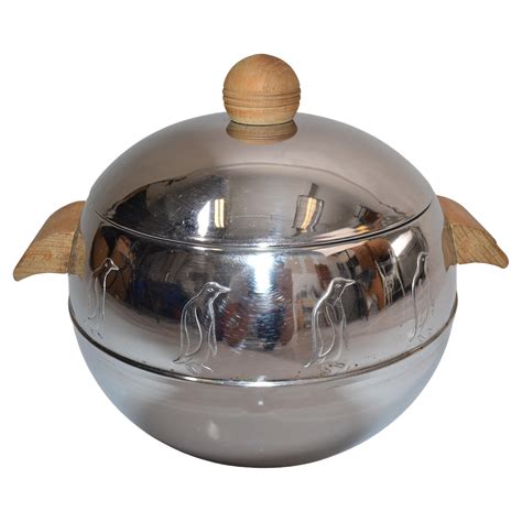 Mid Century Iconic Penguin Ice Bucket West Bend Aluminum Hot Cold ...