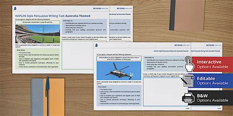 NAPLAN Style Persuasive Writing Task Australia-Themed