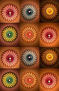 Buy Indian Karigar 12pcs Diwali Diyas - Colourful 3D Reflection Diya ...