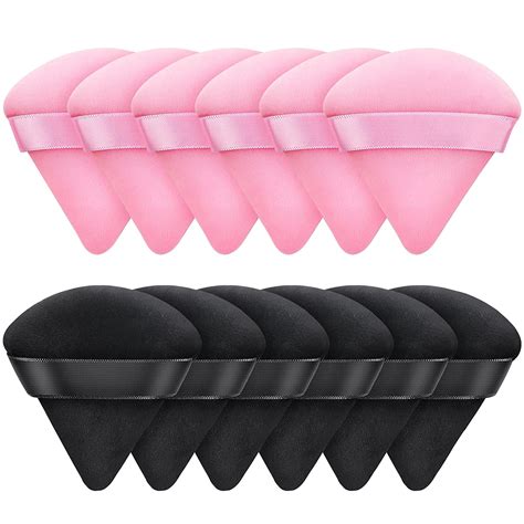 SIXPLUS 12 pcs Powder Puff Triangle Makeup Puffs for Loose Setting ...